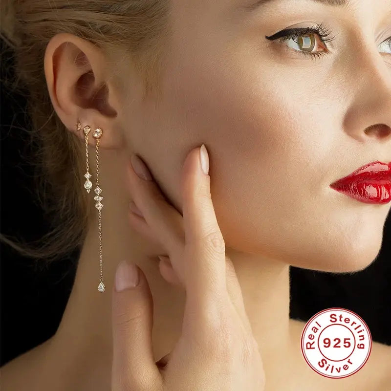 Boucles d'oreilles en argent 925 pour femmes - BMYANY