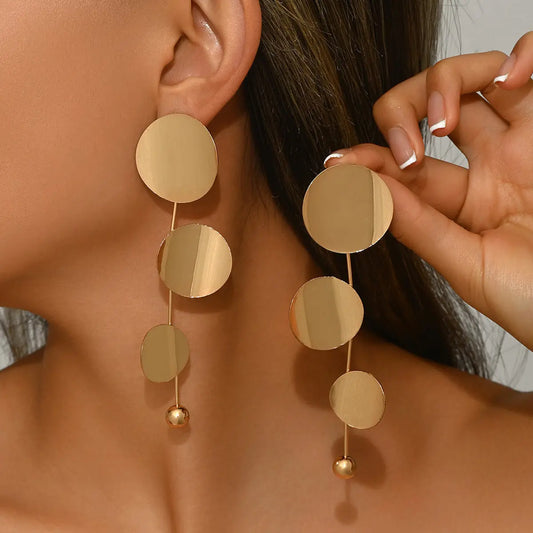Boucles d'oreilles géométriques rondes pour femmes - BMYANY