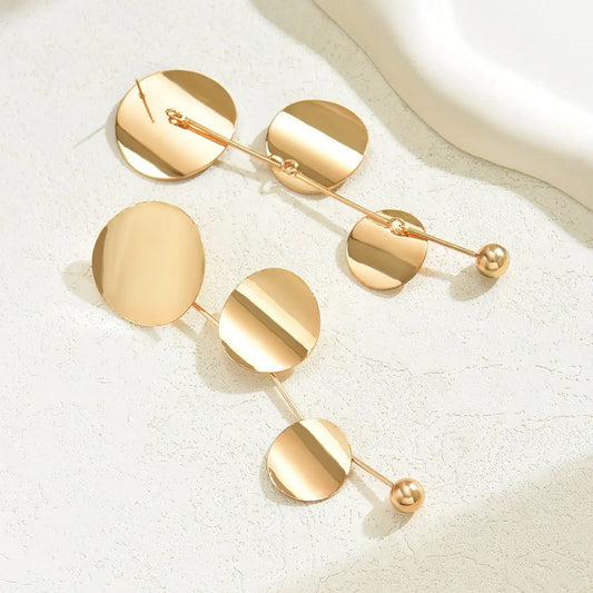 Boucles d'oreilles géométriques rondes pour femmes - BMYANY