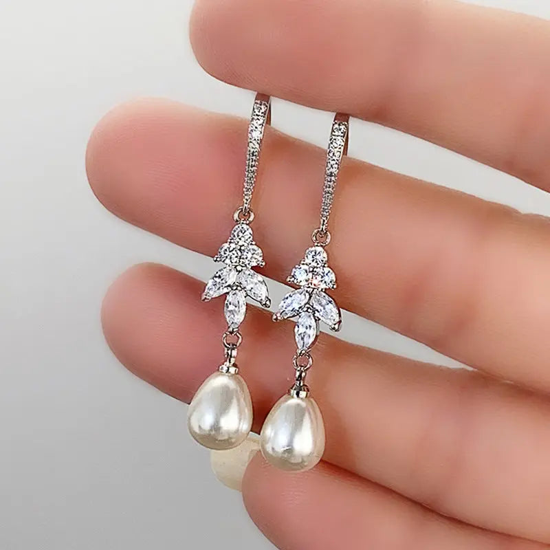 Boucles d'oreilles longues en perles pour femme minceur - BMYANY