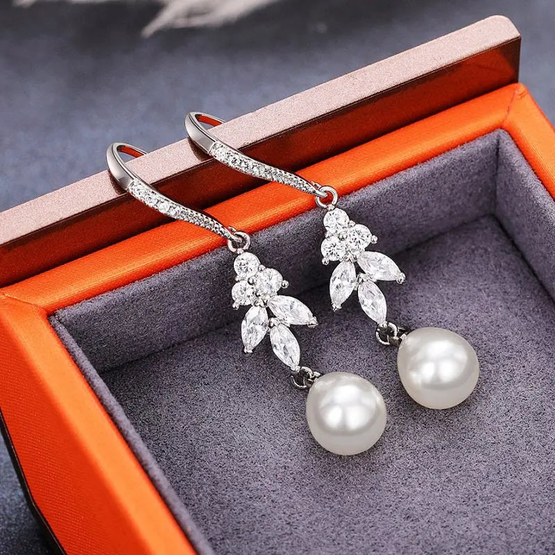 Boucles d'oreilles longues en perles pour femme minceur - BMYANY