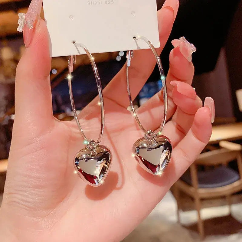 Boucles d'oreilles pendantes pendentif cœur, collection 2026 - BMYANY