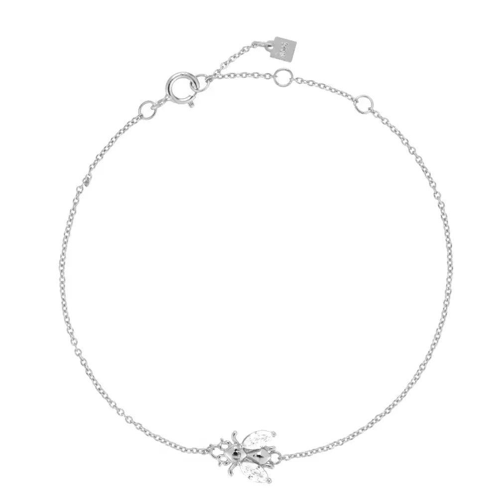 Bracelet Abeille Argent 925 Zircon Blanc  Femme - BMYANY