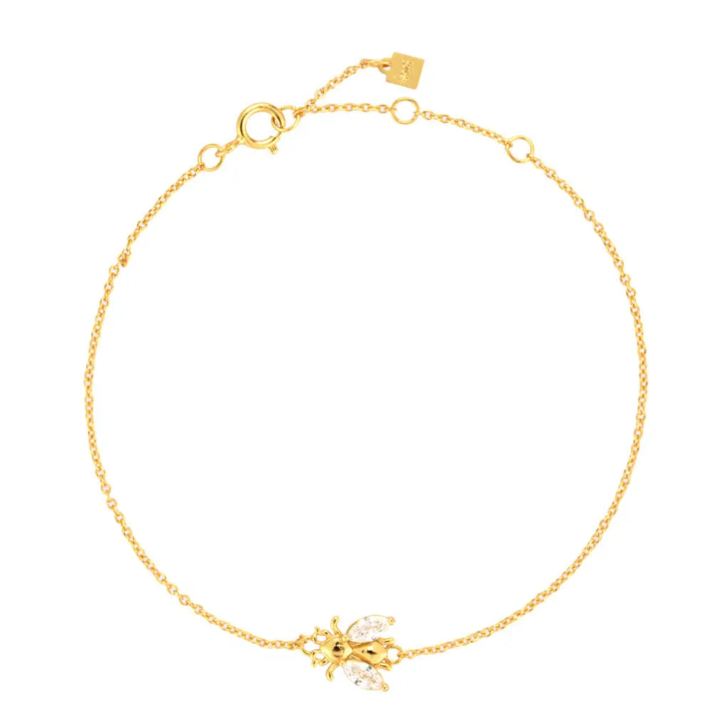 Bracelet Abeille Argent 925 Zircon Blanc  Femme - BMYANY