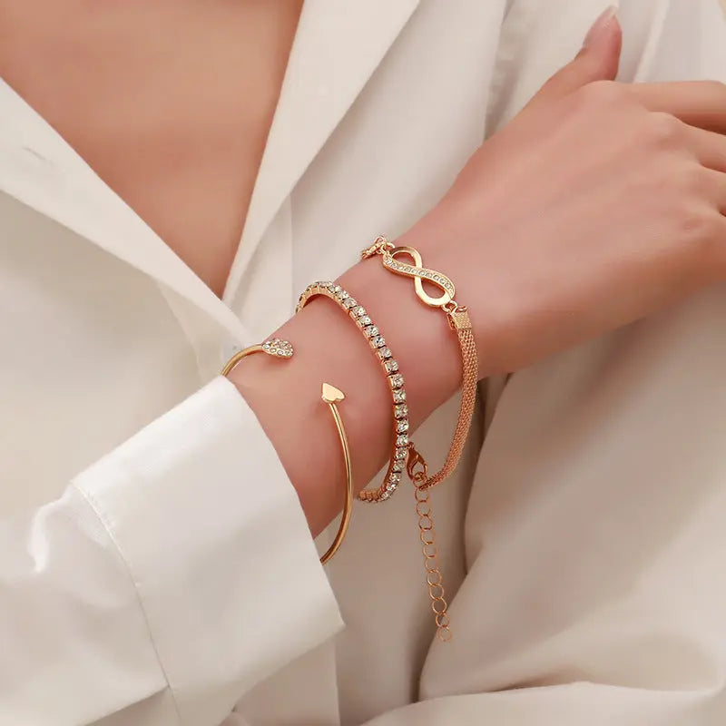 Bracelet Cœur Ouvert Rétro Minimaliste pour Femme - BMYANY