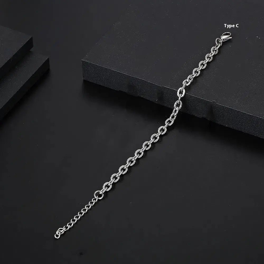 Bracelet Chaîne en Acier Inoxydable Forme Spéciale Hip Hop pour Homme - BMYANY