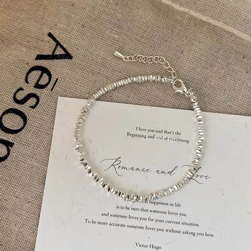Bracelet Femme Argent avec Perles Tendance - BMYANY
