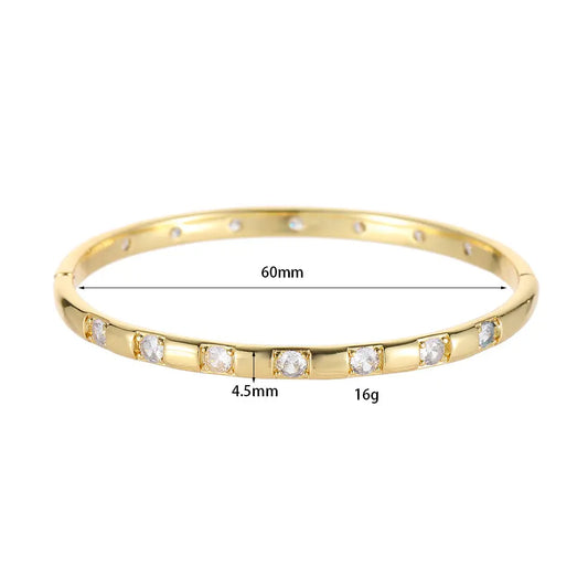 Bracelet Femme  Rétro Zirconium Coloré Plaqué Or 14K - Style Vintage - BMYANY