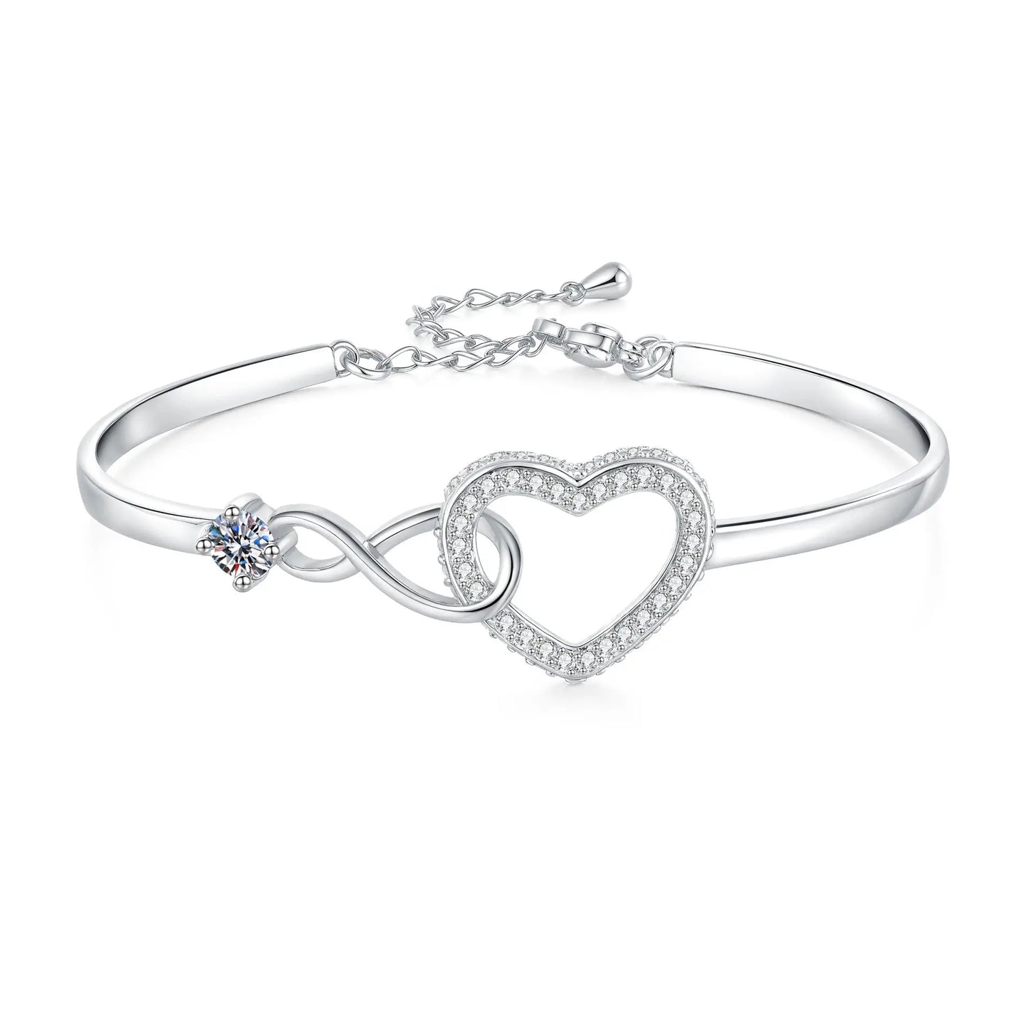 Bracelet  Femme Symbole Infini et Cœurs Ajourés - Plaqué Or - BMYANY