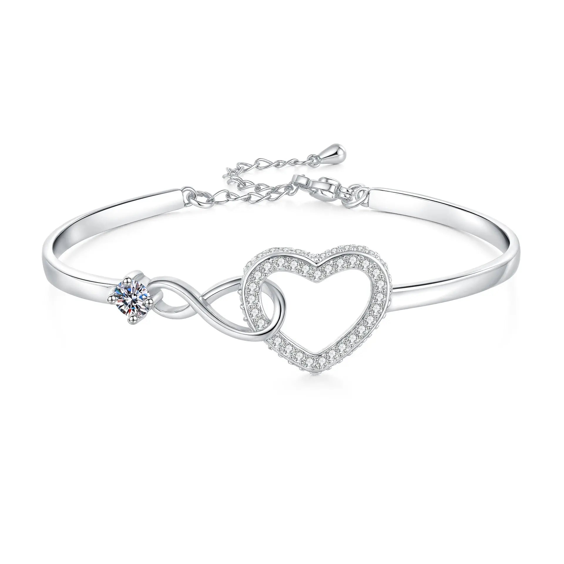 Bracelet  Femme Symbole Infini et Cœurs Ajourés - Plaqué Or - BMYANY