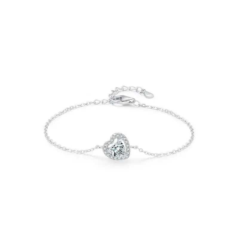 Bracelet Fin Femme Argent Sterling S925 avec Diamant - BMYANY