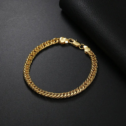 Bracelet Homme Plaqué Argent 18K 6MM Pavé Complet - BMYANY