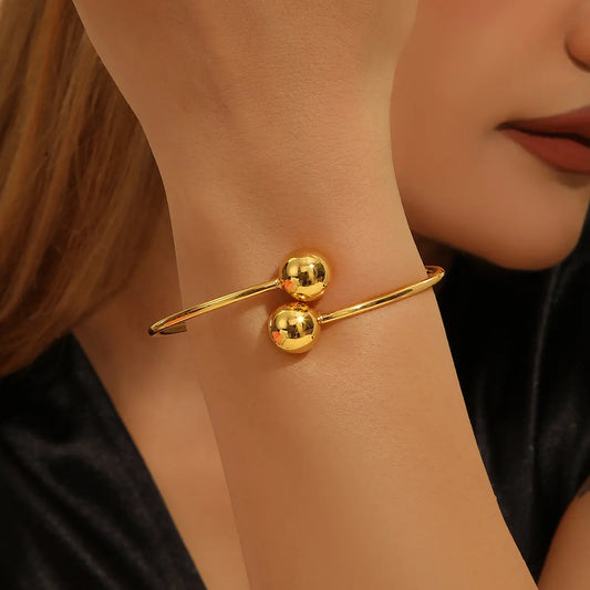 Bracelet Jonc Ouvert Plaqué Or pour Femme - BMYANY