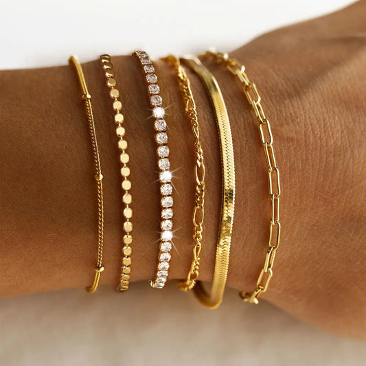 Bracelet Multicouche Chaîne Métal Tendance - BMYANY