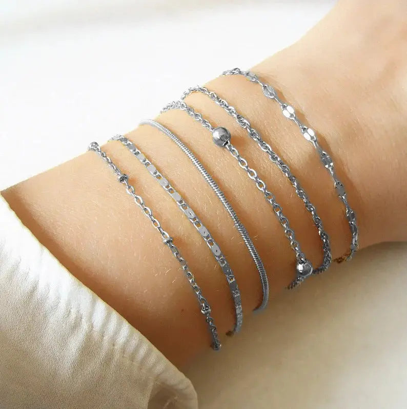 Bracelet Multicouche Chaîne Métal Tendance - BMYANY