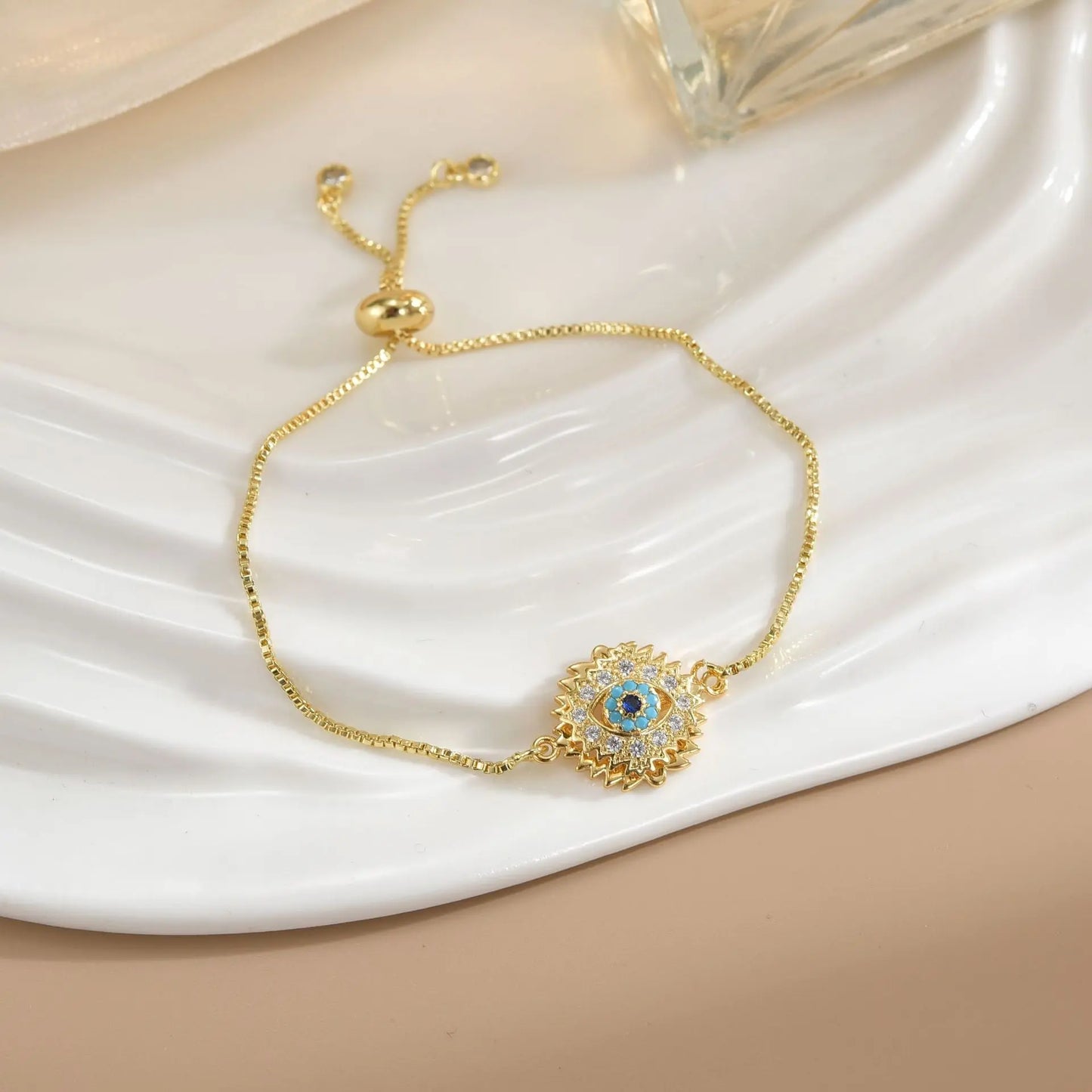 Bracelet Rotatif Floral Femme Plaqué Or - Cuivre Pur Design Élégant - BMYANY