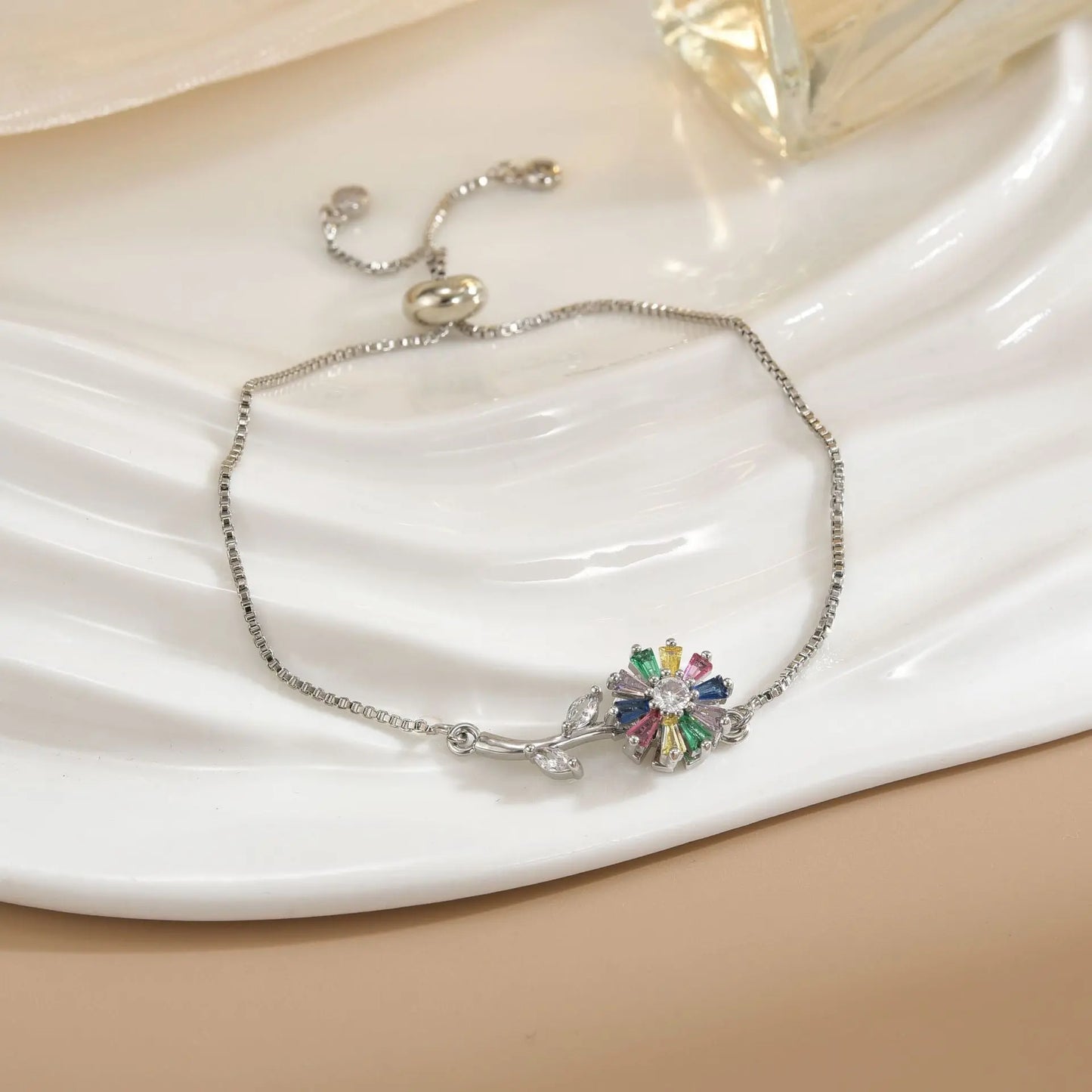 Bracelet Rotatif Floral Femme Plaqué Or - Cuivre Pur Design Élégant - BMYANY