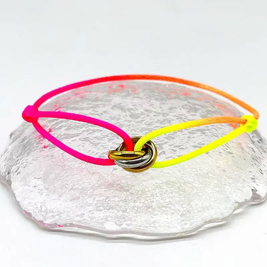 Bracelet ajustable Acier Inoxydable trois anneaux - DIY personnalisable - BMYANY
