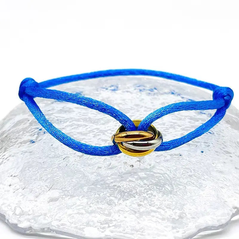 Bracelet ajustable Acier Inoxydable trois anneaux - DIY personnalisable - BMYANY