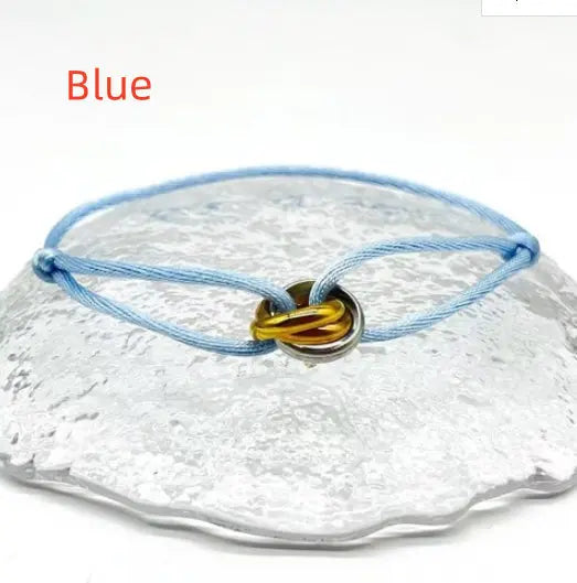 Bracelet ajustable Acier Inoxydable trois anneaux - DIY personnalisable - BMYANY