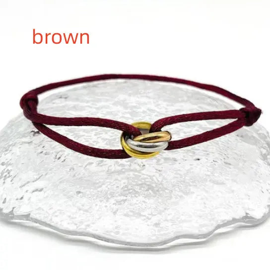 Bracelet ajustable Acier Inoxydable trois anneaux - DIY personnalisable - BMYANY