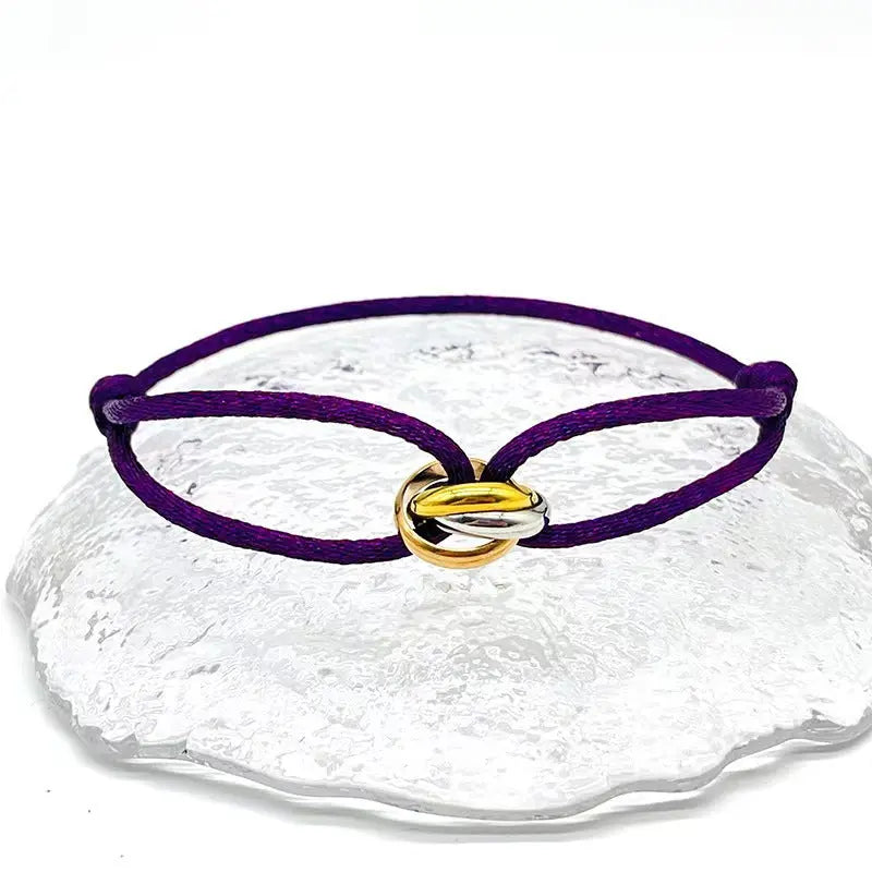 Bracelet ajustable Acier Inoxydable trois anneaux - DIY personnalisable - BMYANY