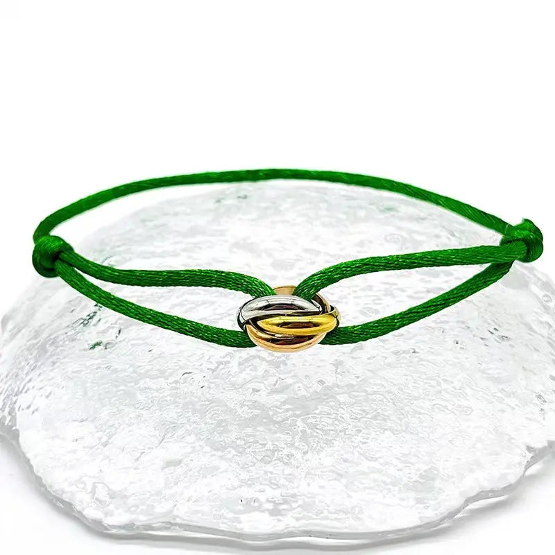 Bracelet ajustable Acier Inoxydable trois anneaux - DIY personnalisable - BMYANY