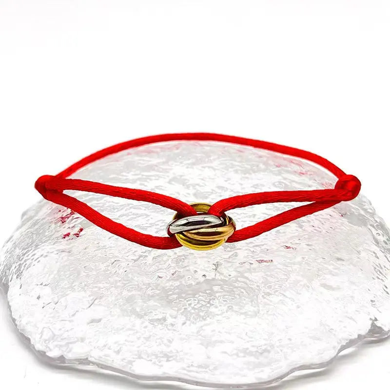 Bracelet ajustable Acier Inoxydable trois anneaux - DIY personnalisable - BMYANY