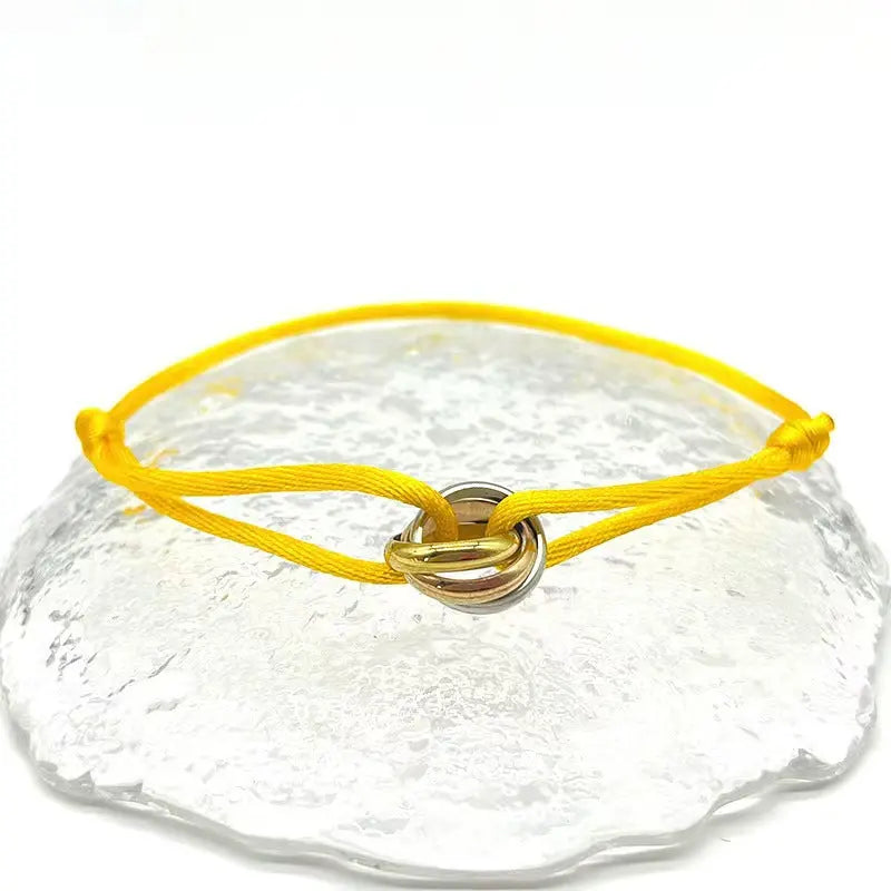 Bracelet ajustable Acier Inoxydable trois anneaux - DIY personnalisable - BMYANY