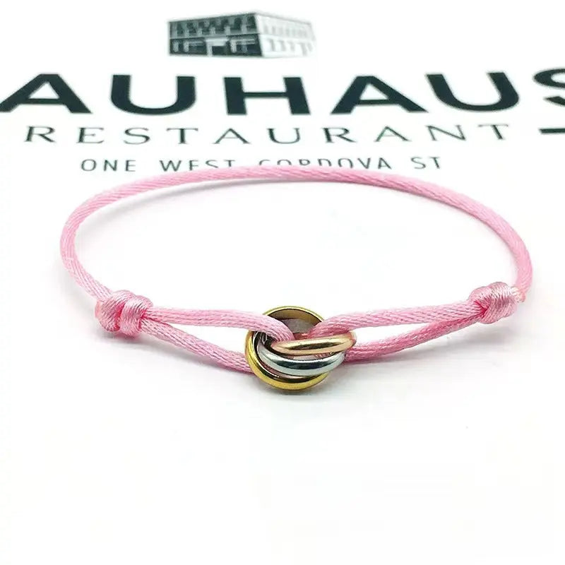 Bracelet ajustable Acier Inoxydable trois anneaux - DIY personnalisable - BMYANY