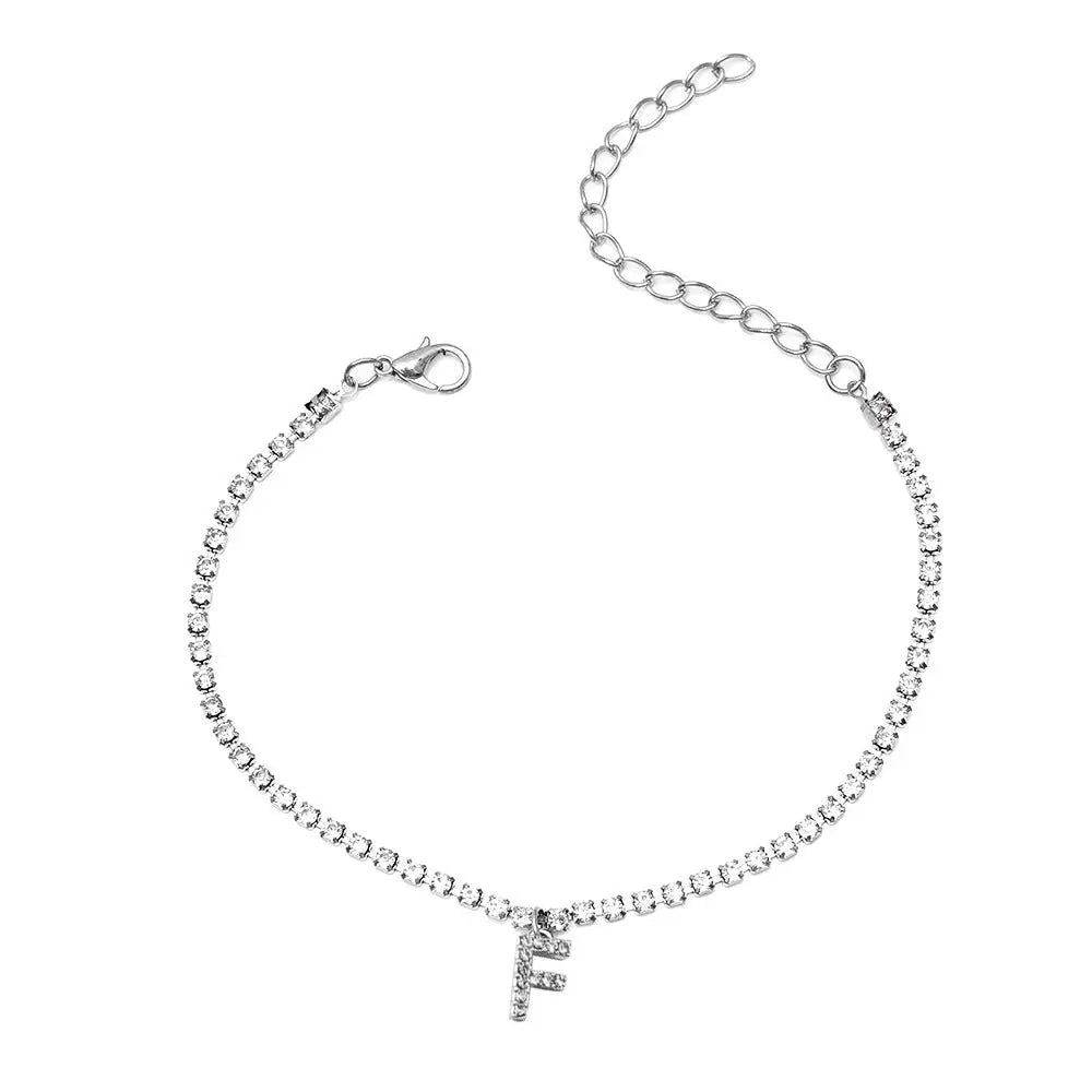 Bracelet de Cheville Hip Hop 26 Lettres Anglaises Créative Plage - BMYANY