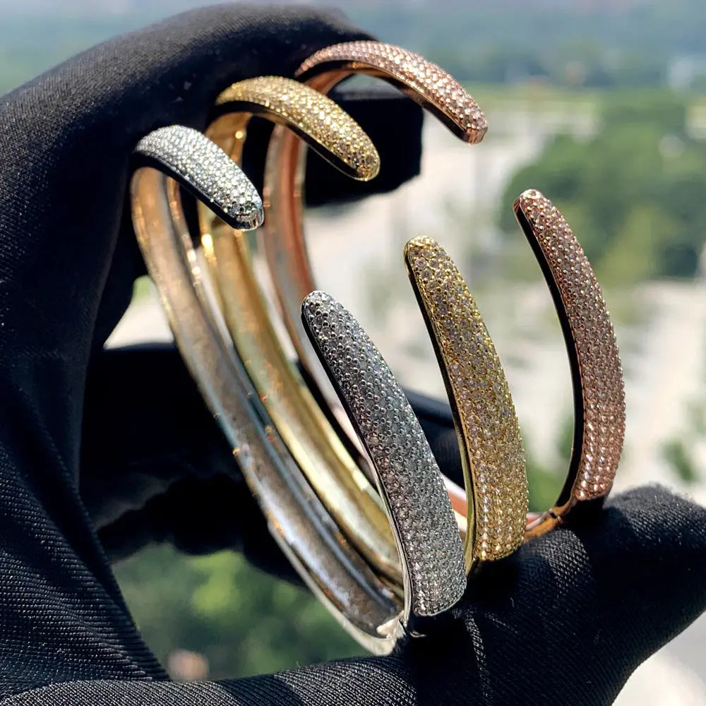 Bracelet de style hip-hop européen et américain en zircon incrusté - BMYANY