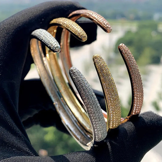 Bracelet de style hip-hop européen et américain en zircon incrusté - BMYANY