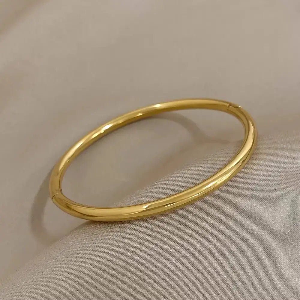 Bracelet en acier inoxydable et titane, style classique et simple femmes - BMYANY