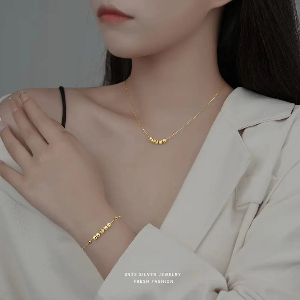 Bracelet et Collier Femme Perles Porte-Bonheur - BMYANY