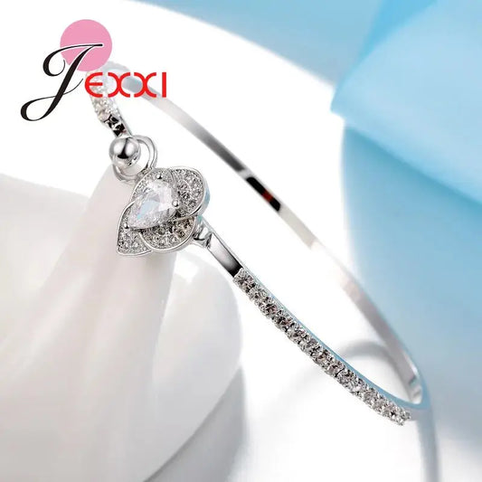 Bracelet jonc en argent sterling 925 pour femmes - BMYANY