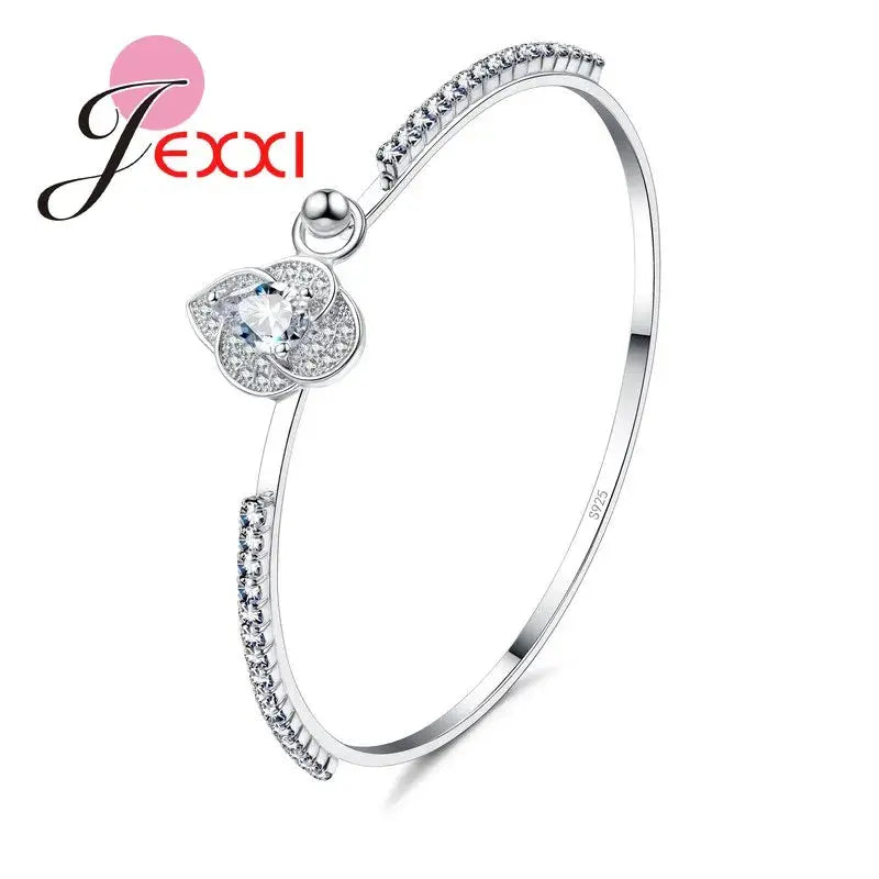Bracelet jonc en argent sterling 925 pour femmes - BMYANY