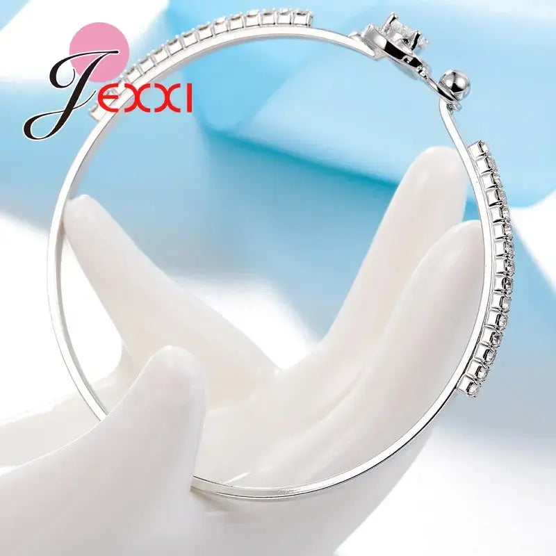 Bracelet jonc en argent sterling 925 pour femmes - BMYANY