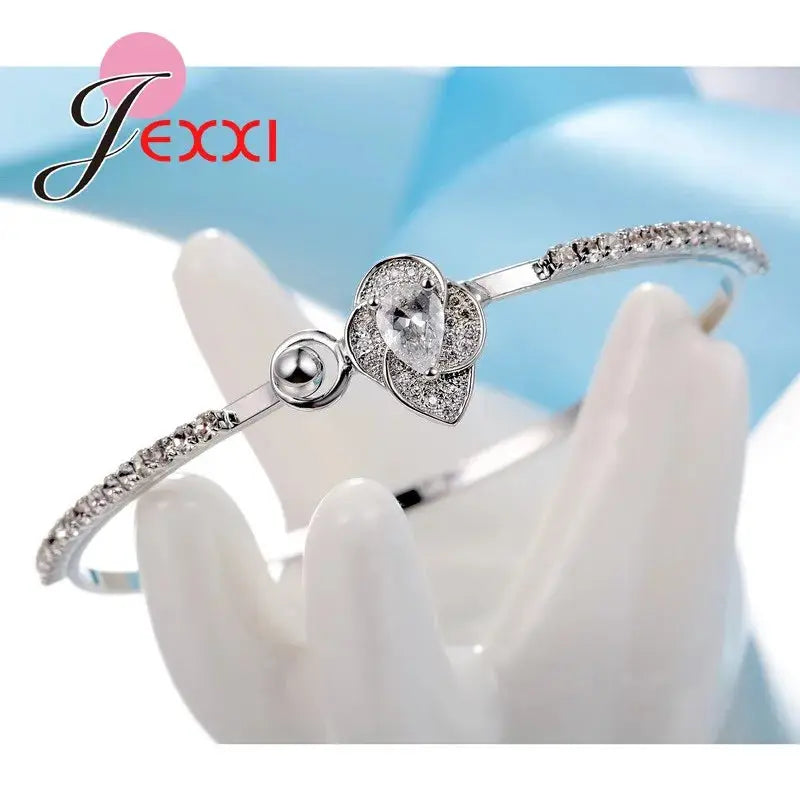 Bracelet jonc en argent sterling 925 pour femmes - BMYANY