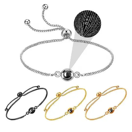 Bracelets Argent S925 Projection Nano Je t’aime 100 Langues - Bijou Magique - BMYANY
