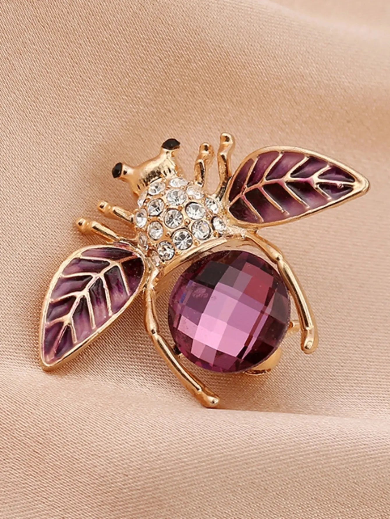 Broche abeille en perles délicates, cristaux, strass,  pour femme, - BMYANY