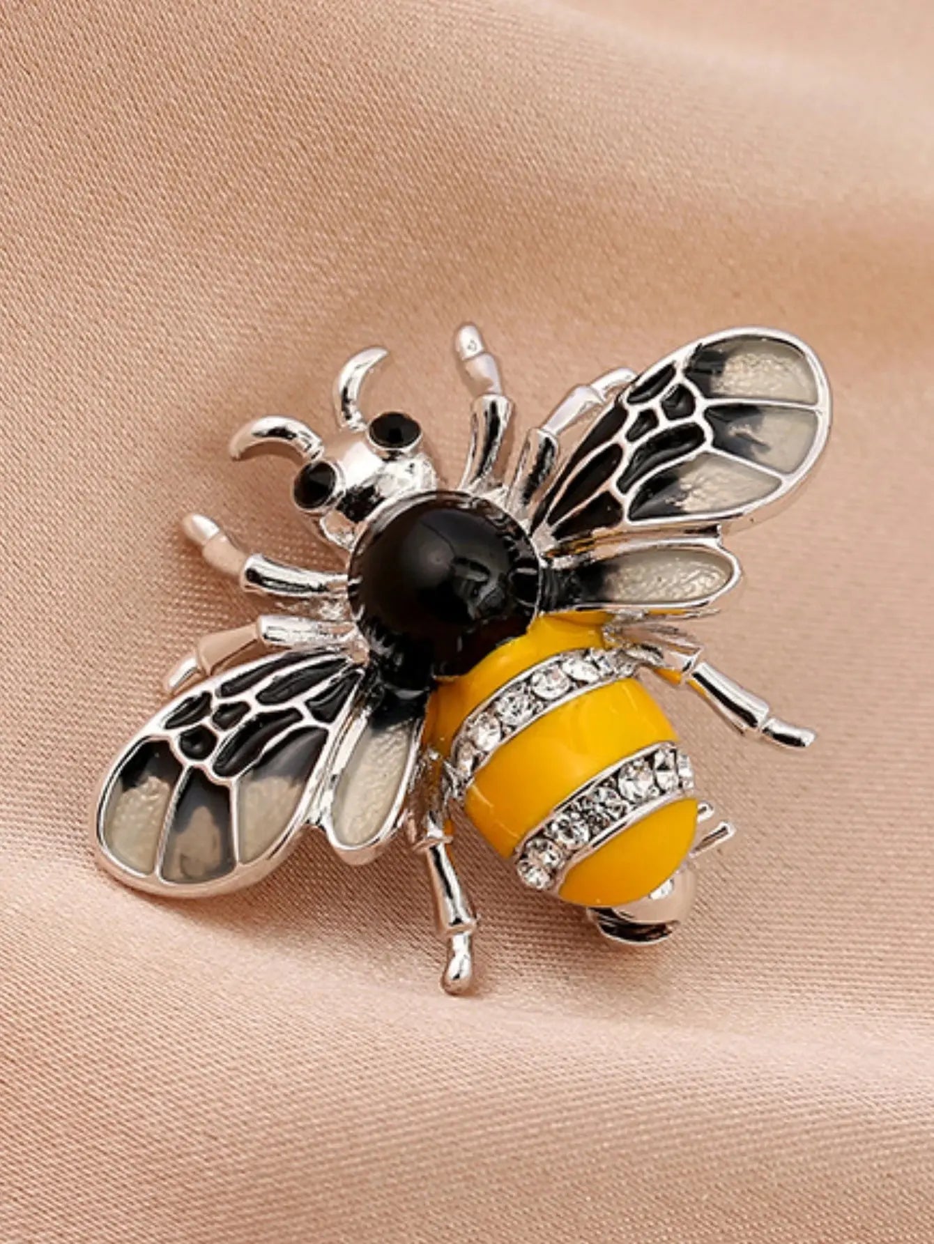 Broche abeille en perles délicates, cristaux, strass,  pour femme, - BMYANY