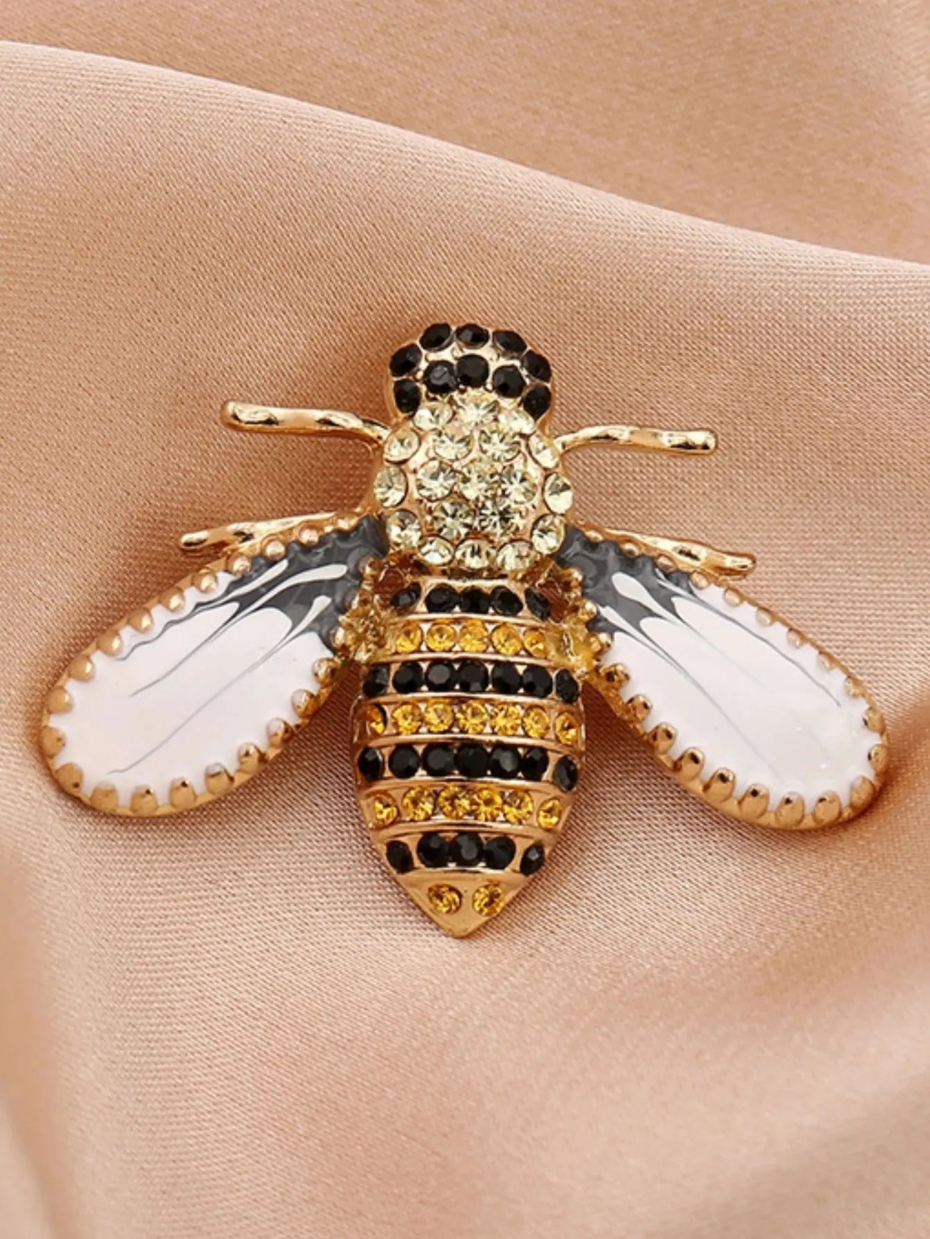 Broche abeille en perles délicates, cristaux, strass,  pour femme, - BMYANY