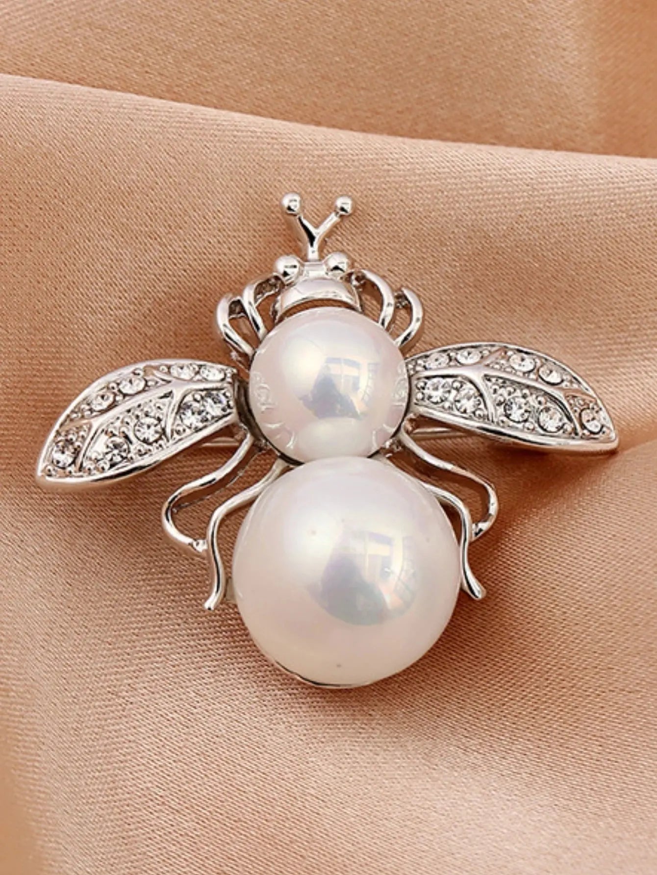 Broche abeille en perles délicates, cristaux, strass,  pour femme, - BMYANY