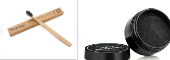 Brosse à dents bambou + poudre dentaire charbon noir - BMYANY