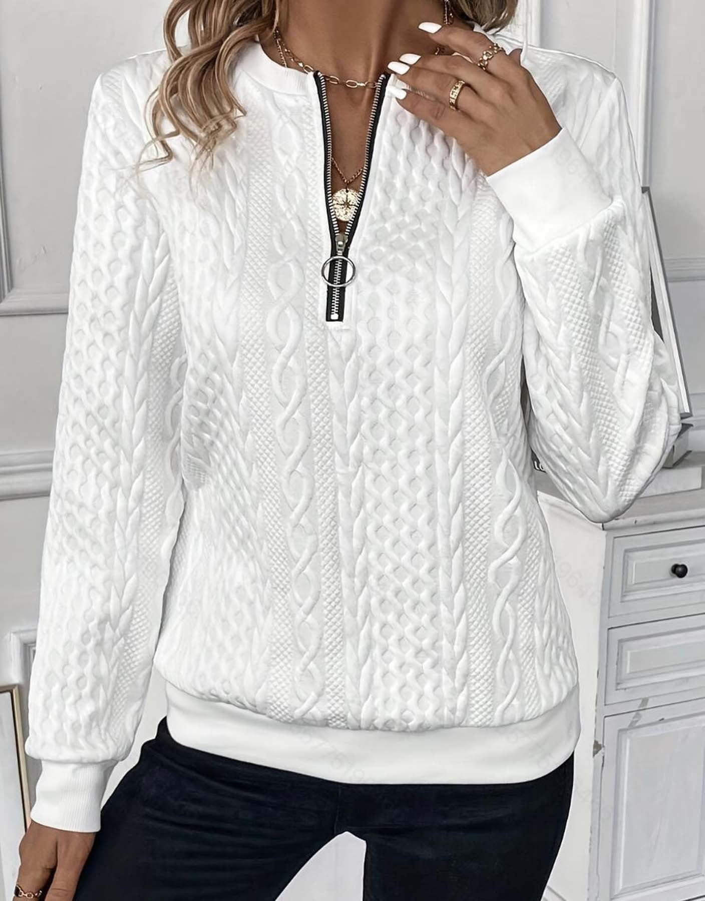 Cardigan Femme à Fermeture Éclair - Pull Élégant Confortable - BMYANY