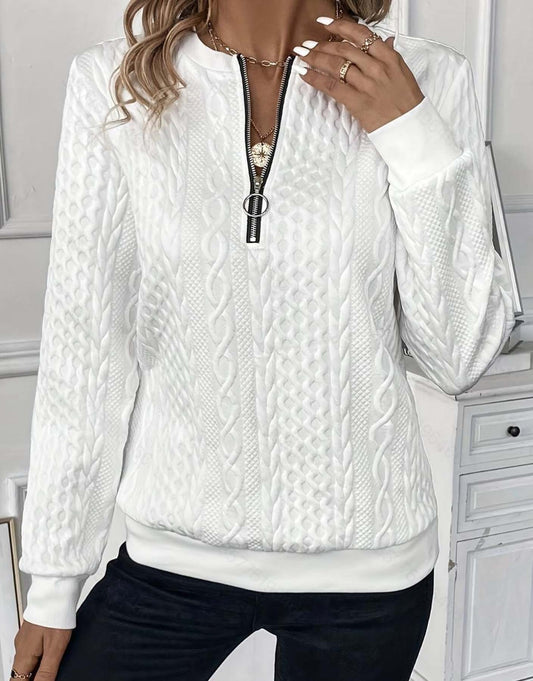 Cardigan Femme à Fermeture Éclair - Pull Élégant Confortable - BMYANY