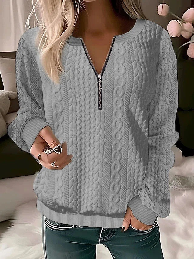 Cardigan Femme à Fermeture Éclair - Pull Élégant Confortable - BMYANY