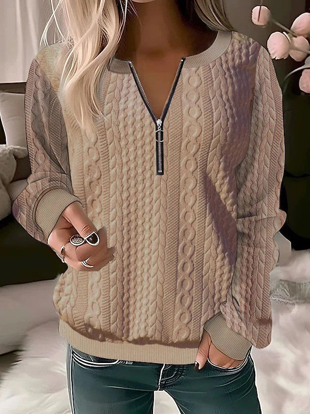 Cardigan Femme à Fermeture Éclair - Pull Élégant Confortable - BMYANY