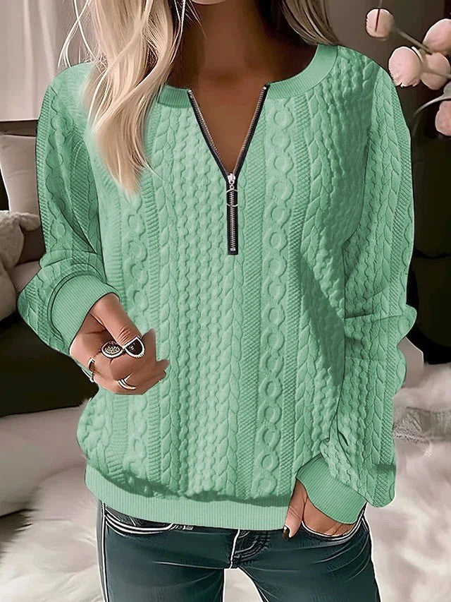 Cardigan Femme à Fermeture Éclair - Pull Élégant Confortable - BMYANY